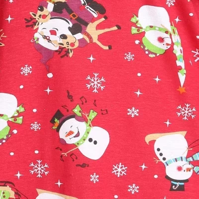 Женская ночная рубашка - Пижама Henley Oversize с длинным рукавом красного цвета - holiday friends с длинным рукавом