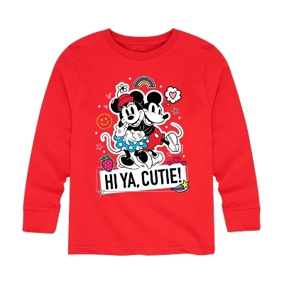 Лонгслив для мальчиков Disney Mickey Minnie, красный