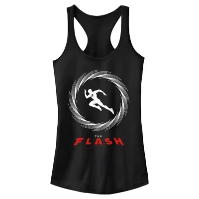 Женская спортивная майка для юниоров The Flash Speedster Barry Allen Silhouette Racerback черного цвета