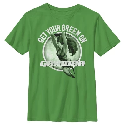 Boy's  Gamora St. Patrick's Day Get Your Green On T-Shirt kelly green