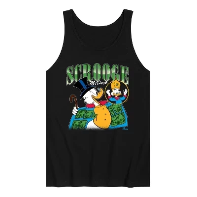 Мужская майка - Утиные сказки - Бутлег Scrooge Mcduck с графическим рисунком, черная
