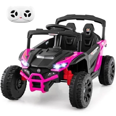 Honeyjoy 12V Kids Ride On Car Электрический пульт дистанционного управления с питанием от аккумулятора Светодиодные фонари Музыка Черный /Красный/Розово-Красный черный