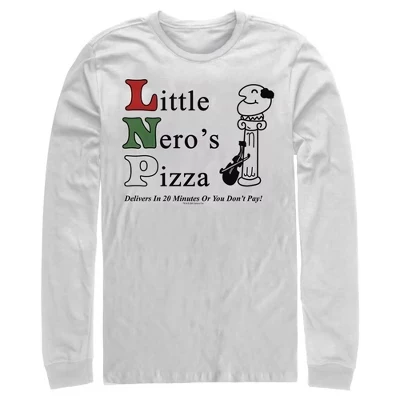 Мужской лонгслив Home Alone Little Nero’s Pizza, белый