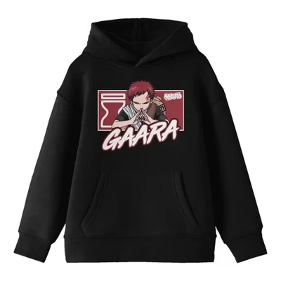Молодежная черная толстовка с капюшоном Gaara с длинным рукавом черный