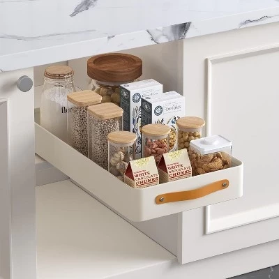 Сушилка для посуды из нержавеющей стали с выдвижным органайзером DIY без сверл для кухонных шкафов белого цвета