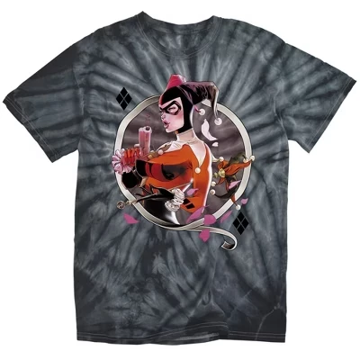 Мужская футболка Harley Q Tie Dye черного цвета