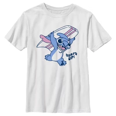 Футболка для мальчика Surfs Up Stitch белого цвета