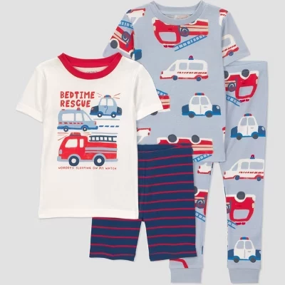 Пижамный комплект для мальчика Carter's, 4 предмета, красный