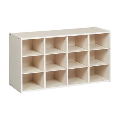Стеллаж ECR4Kids Streamline, 12 ячеек 3×4, белый