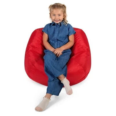 Классическое кресло-мешок Bean Bag, прочная смесь полиэстера и нейлона, детское красное