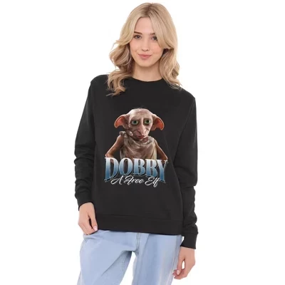 Женская толстовка Dobby The Elf Homage Crew черного цвета