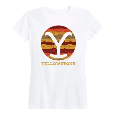 Женская футболка Yellowstone «Бренд ранчо», белая