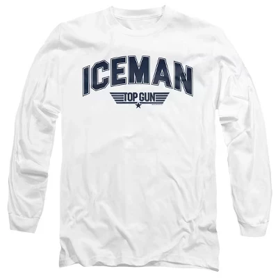 Мужская футболка Iceman Varsity с длинным рукавом белого цвета