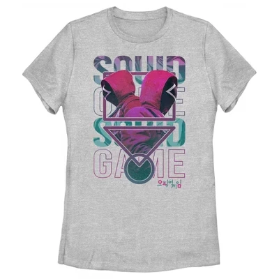Женская футболка Squid Game «Символы», меланжевая