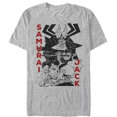 Мужская футболка Cartoon Network Samurai Jack, серый меланж