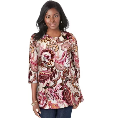 vibrant watermelon paisley