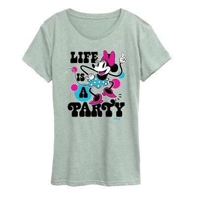Женская футболка Life Is Party с коротким рукавом и рисунком heather sea foam