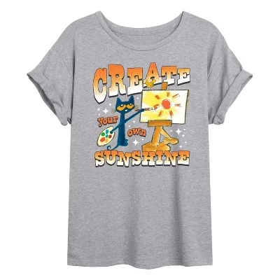 Женская - - Создайте свою собственную футболку Sunshine Oversize с графическим рисунком