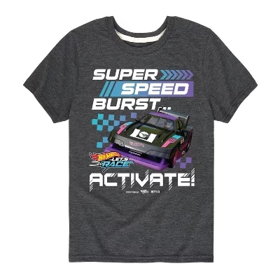 Футболка Let's Race Super Speed Burst Activate с коротким рукавом и графическим рисунком heather charcoal
