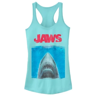 Женская спортивная майка Juniors Womens Jaws Shark с постером фильма 