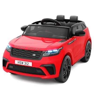 Детская поездка на автомобиле, Лицензионный детский электромобиль Land Rover, Поездка на игрушках для детей 4-8 лет с Mp3-плеером, Качалка, Тяга красная