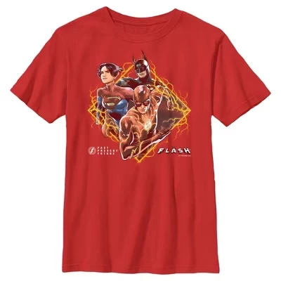 Детская футболка для мальчиков DC Comics Flash, красная
