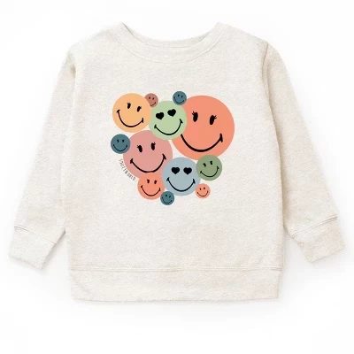 Молодежная толстовка SmileyWorld Stacked Smiles натуральная