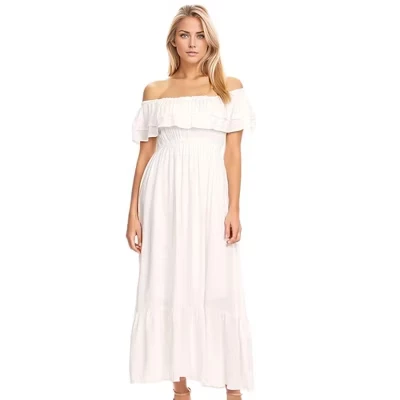 Женское платье Anna-Kaci Off Shoulder Maxi, белое