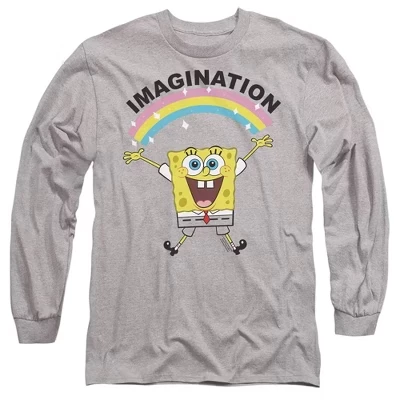 Мужская футболка Spongebob Simple Imagination с длинным рукавом athletic heather