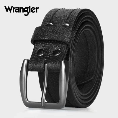 Мужской кожаный ремень Wrangler, черный