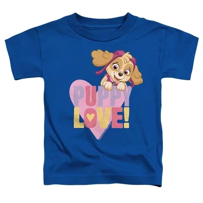 Toddler Boys' Paw Patrol Valentine's Day Puppy Love With Skye T-Shirt royal