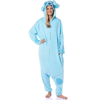 Мужской костюм Nickelodeon Union Suit с капюшоном, пижама Кигуруми синего цвета