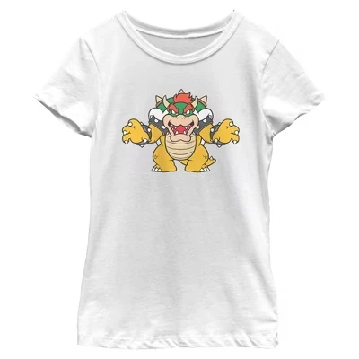 Футболка для девочек Nintendo Just Bowser, белая