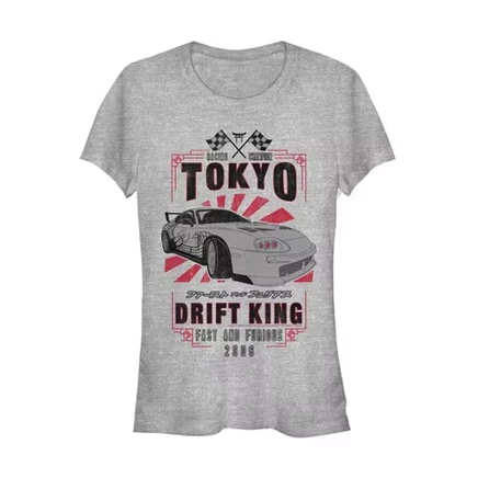 Женская футболка Universal с принтом Tokyo Drift, серый меланж