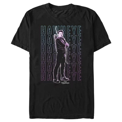 Мужская футболка Marvel Hawkeye Name Stack, черная