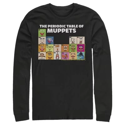 Мужской лонгслив The Muppets Periodic Table, черный