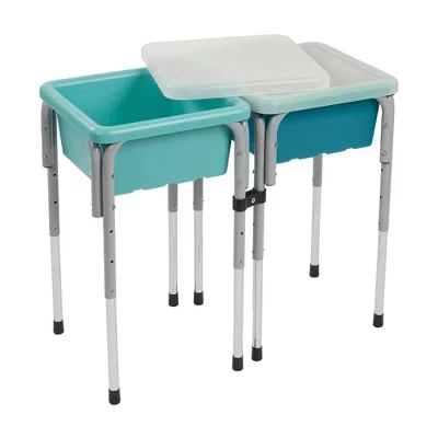 Стол для песка и воды ECR4Kids 2-стан., регул., бирюзовый