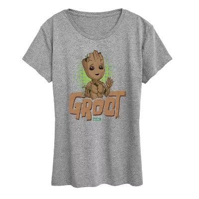 Женская футболка с коротким рукавом Guardians of the Galaxy Baby Groot и графическим рисунком
