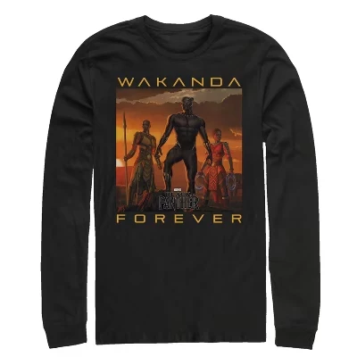 Мужской лонгслив Marvel Black Panther, черный