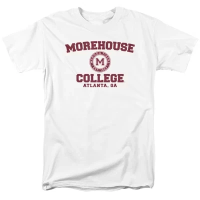 Мужская футболка с официальным логотипом Morehouse College Circle белого цвета