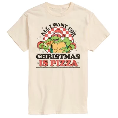 Мужская футболка с коротким рукавом All I Want For Christmas кремового цвета с рисунком 