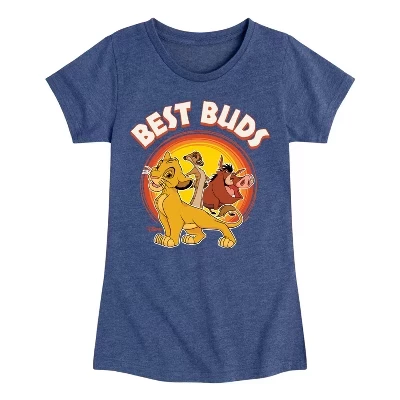 Приталенная футболка с коротким рукавом и рисунком Simba, Pumbaaa и Timon Best Buds