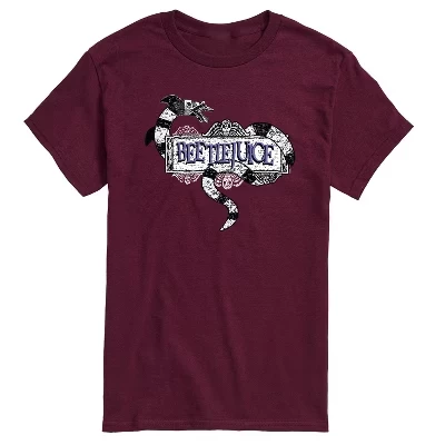 Мужская футболка Beetlejuice Classic Logo, бордовая