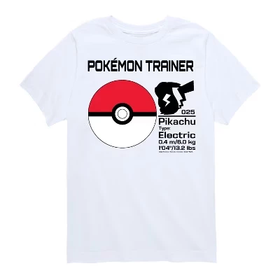 Футболка с коротким рукавом для мальчиков - Pokémon - Pokeball Trainer, белая с рисунком