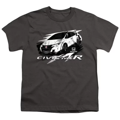 Футболка для мальчиков Honda Civic Type R, угольная