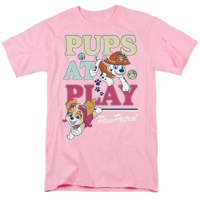Мужская футболка Paw Patrol Pups At Play розового цвета