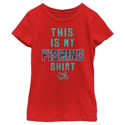 Женская футболка This Is My Fishing Shirt с логотипом Aqua, красная