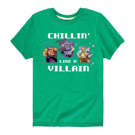 Chillin Like A Villain Short Sleeve Graphic T-Shirt kelly green
