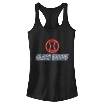 Женская майка-борцовка Marvel Black Widow Neon Hourglass, черная