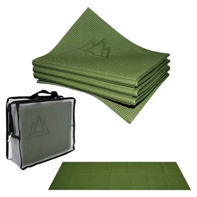 Коврик для йоги Khataland YoFoMat XL 4 мм, 183×61 см, зеленый